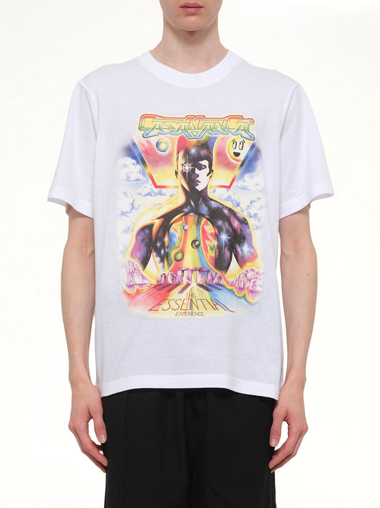 Image of T-Shirts. Product name - The Essential Experience Classic T-Shirt in White colour by brand - CASABLANCA