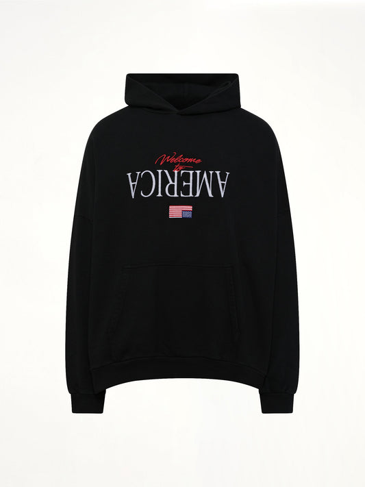 WILLY CHAVARRIA Welcome To America Hooligan Hoodie (Black)