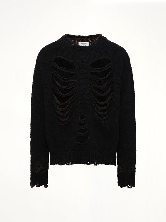 DOUBLET Rib & Spine Knit Pullover (Black)