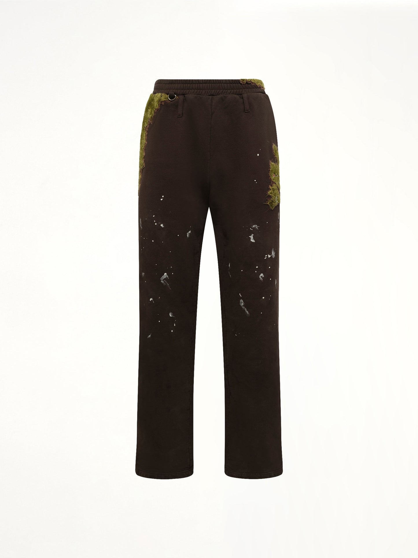 DOUBLET Moss-Grown Embroidery Sweat Pants (Brown)