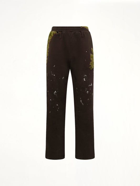 DOUBLET Moss-Grown Embroidery Sweat Pants (Brown)