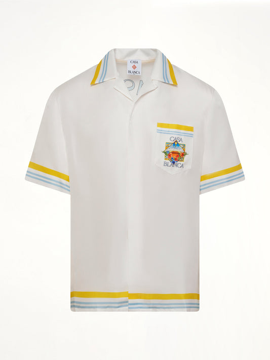 CASABLANCA Tennis Landscape SS Shirt (White)