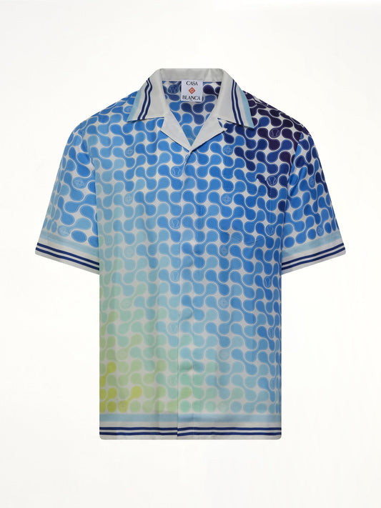 CASABLANCA Tennis Tile SS Shirt (Blue)