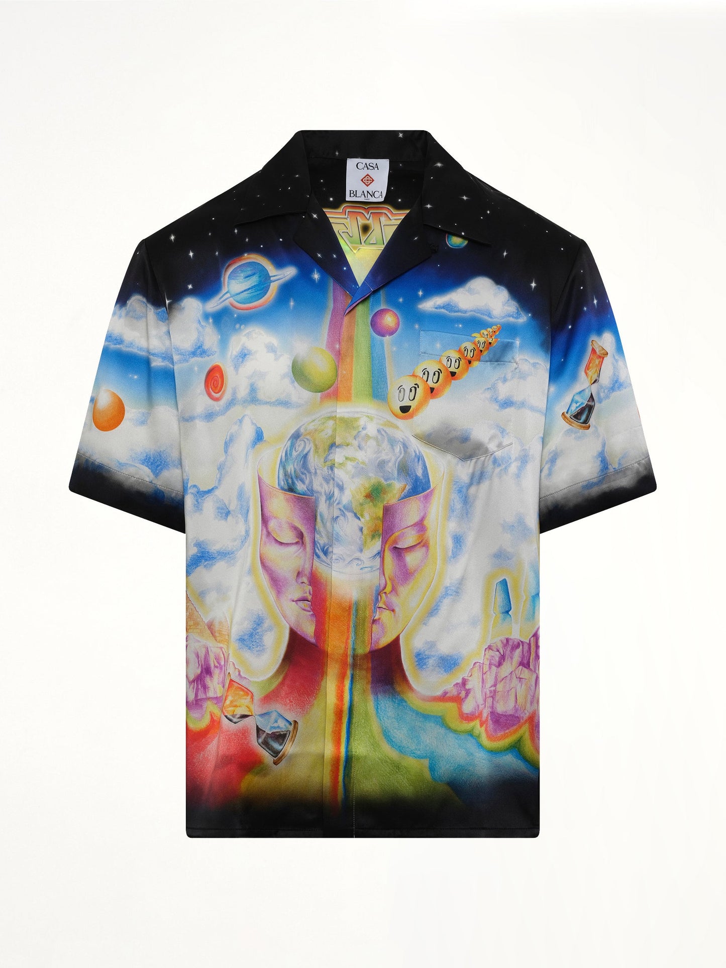 CASABLANCA The Essential Experience Cuban Collar SS Shirt (Black)