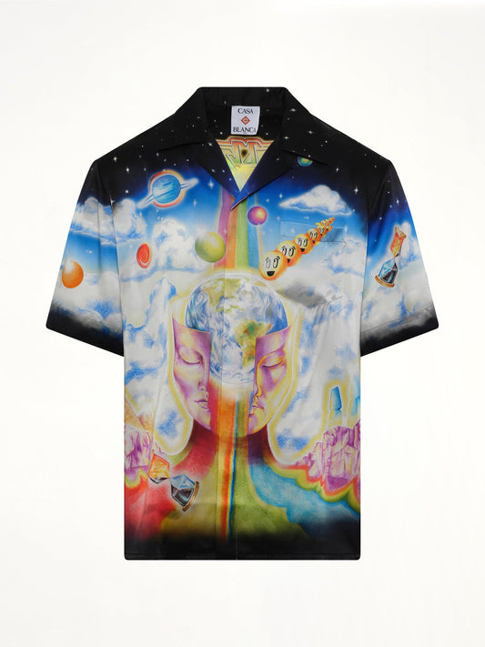 CASABLANCA The Essential Experience Cuban Collar SS Shirt (Black)