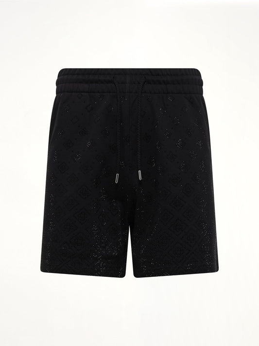 CASABLANCA Crystal Monogram Sweatshort (Black)