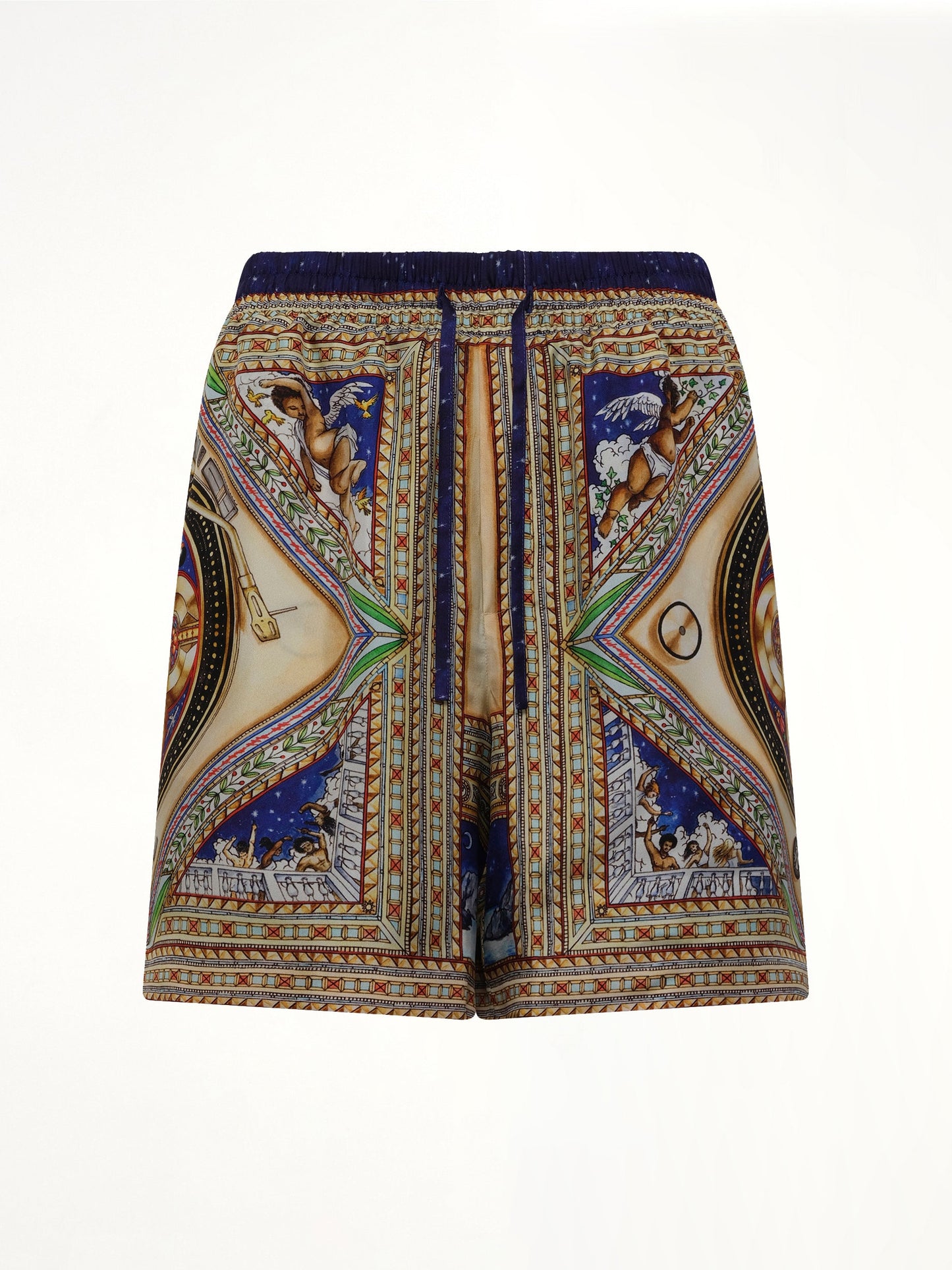 CASABLANCA Plafond Orne De Musique Silk Shorts (Brown)