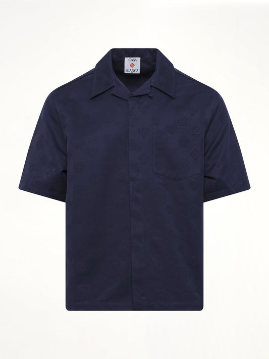 CASABLANCA Monogram SS Shirt (Blue)