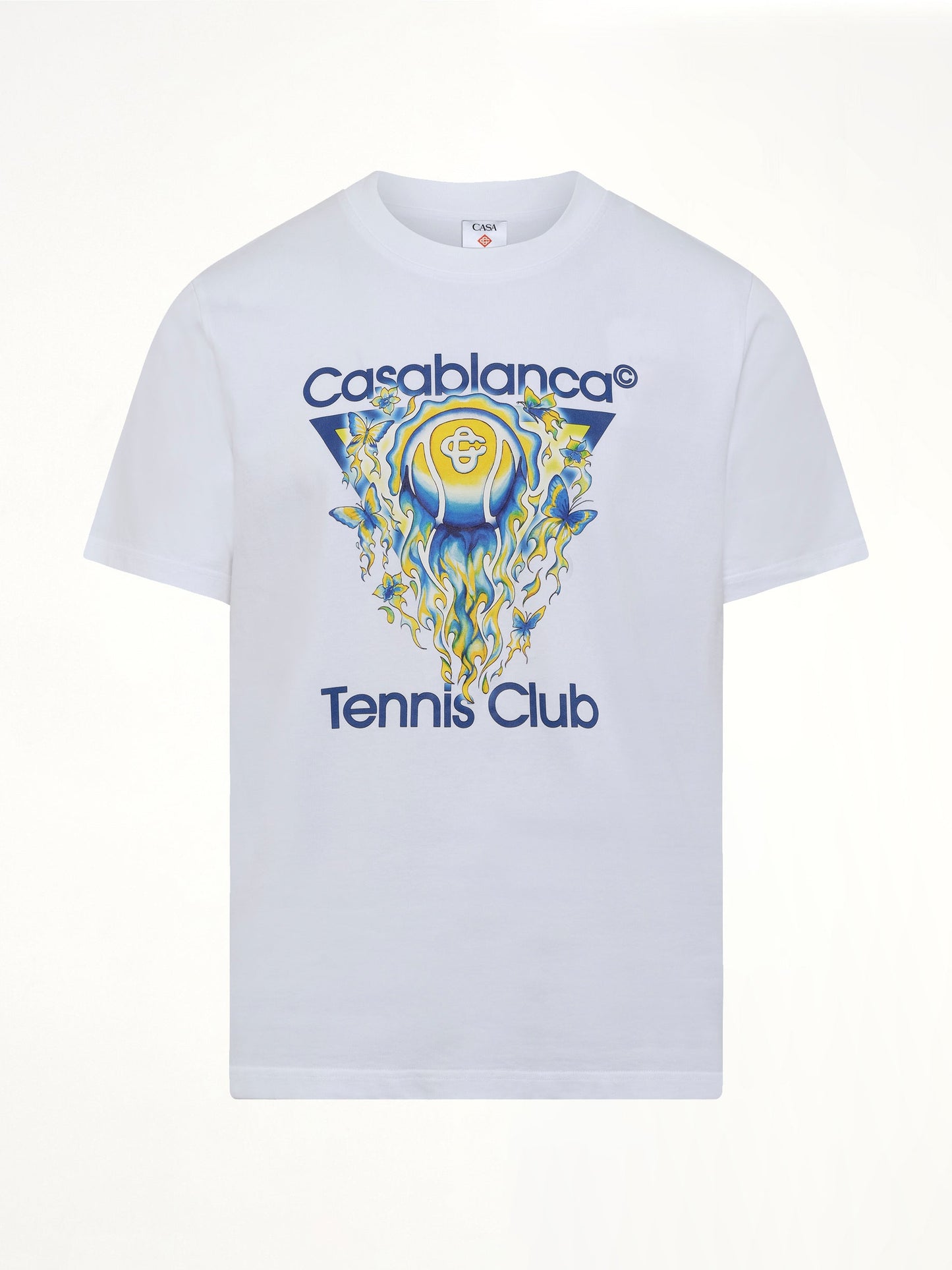 CASABLANCA Tennis Club Icon Classic T-Shirt (White)