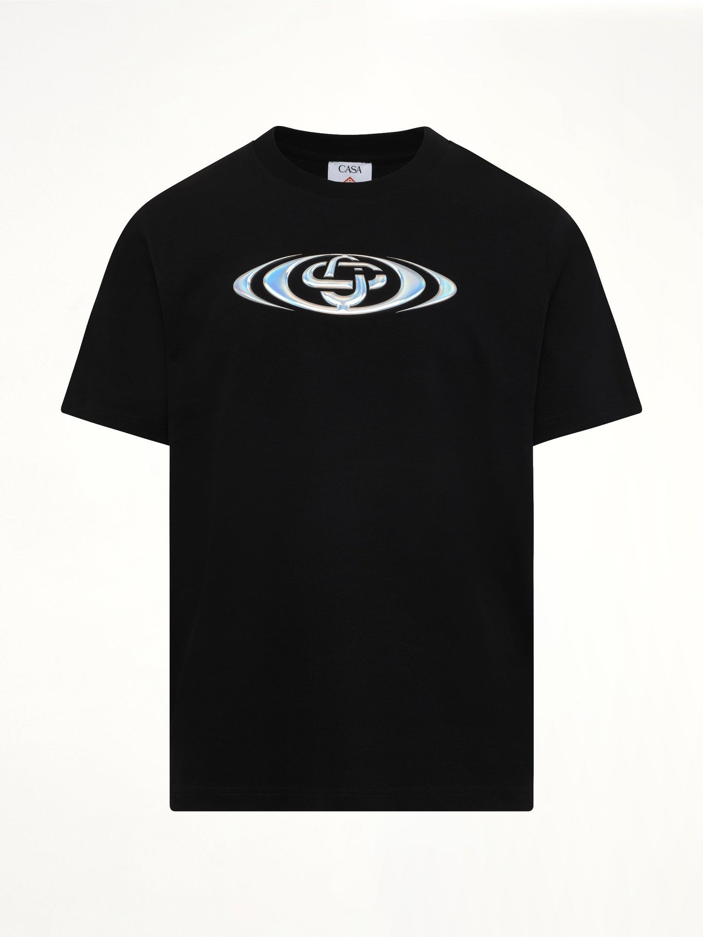 CASABLANCA Warped Logo Classic T-Shirt (Black)