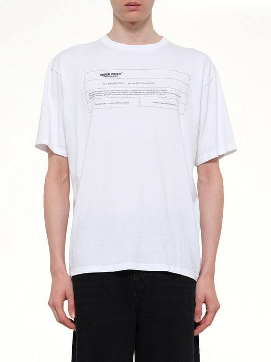Image of T-Shirts. Product name - "But Beautiful" T-Shirt in White colour by brand - UNDERCOVER