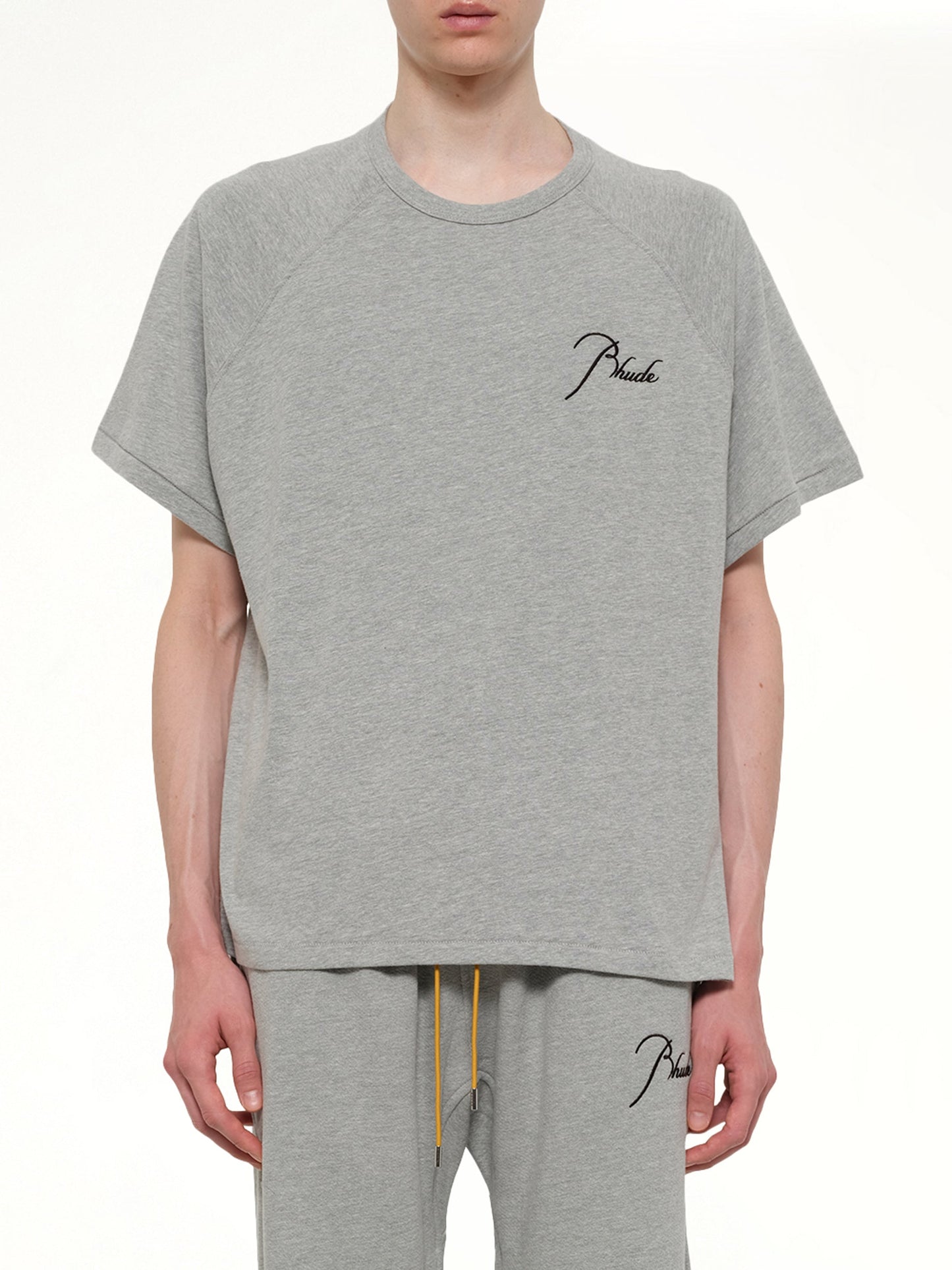 Image of T-Shirts. Product name - Classique Raglan T-Shirt in Grey colour by brand - RHUDE