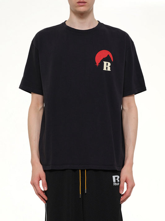 Image of T-Shirts. Product name - Moonlight Regatta T-Shirt in Black colour by brand - RHUDE