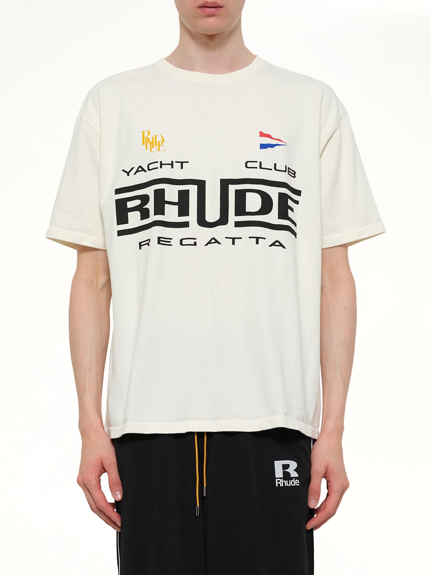 Image of T-Shirts. Product name - Rhude Regatta Club T-Shirt in White colour by brand - RHUDE