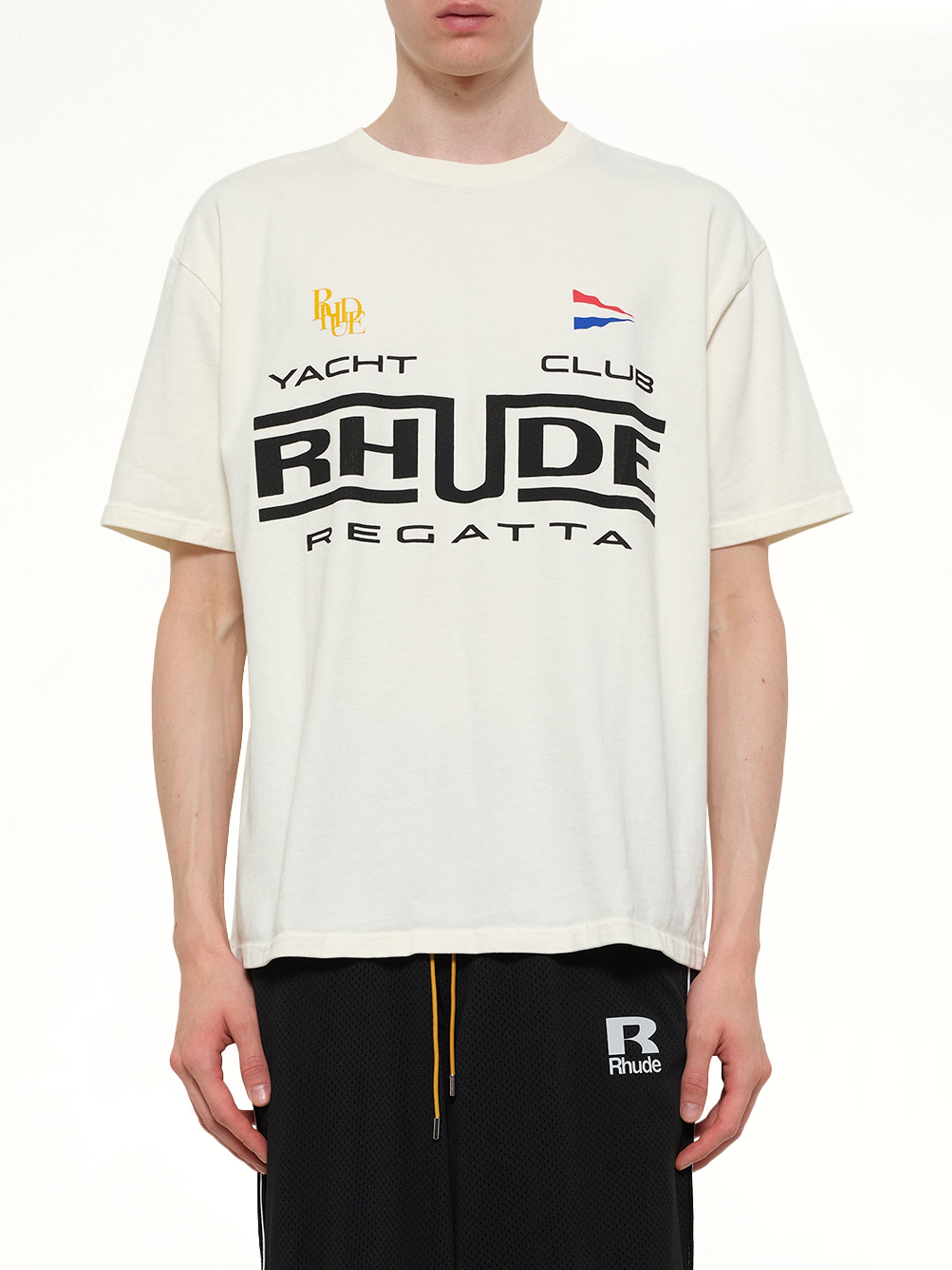Image of T-Shirts. Product name - Rhude Regatta Club T-Shirt in White colour by brand - RHUDE