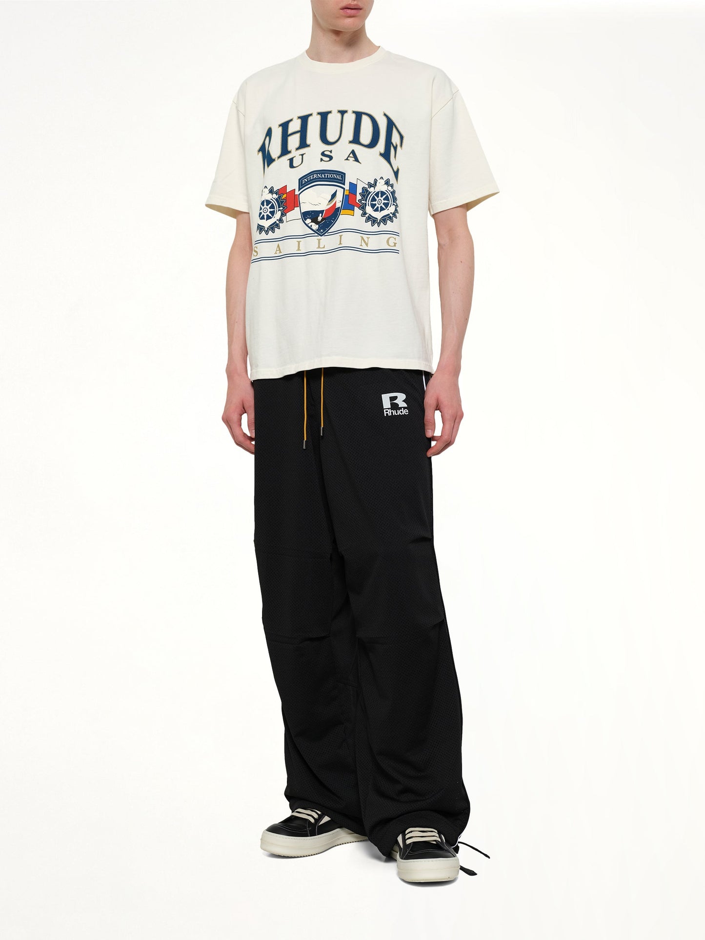 RHUDE USA Sailing Icon T-Shirt (White)