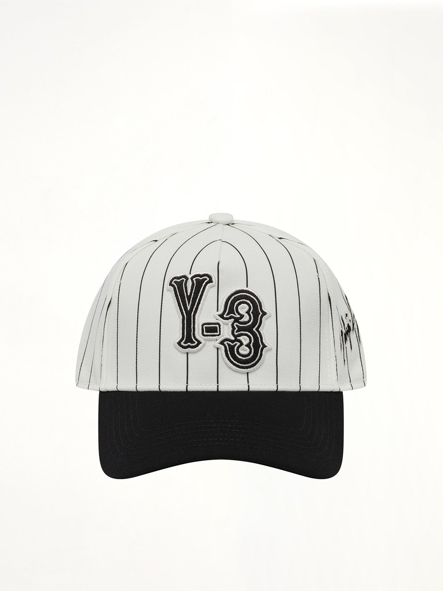 Image of Hats. Product name - Y-3 Pinstripe Cap in White colour by brand - Y-3
