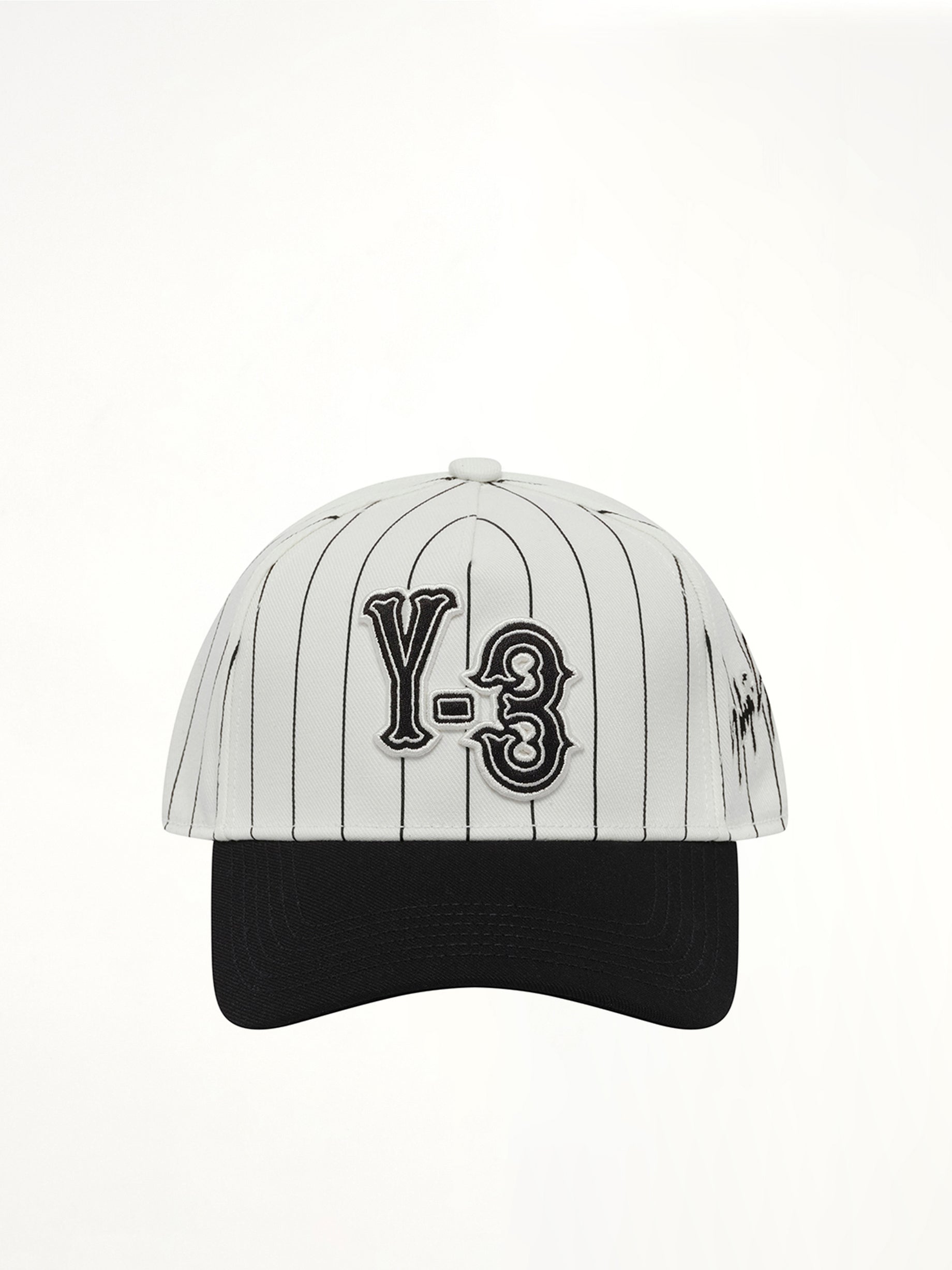 Image of Hats. Product name - Y-3 Pinstripe Cap in White colour by brand - Y-3