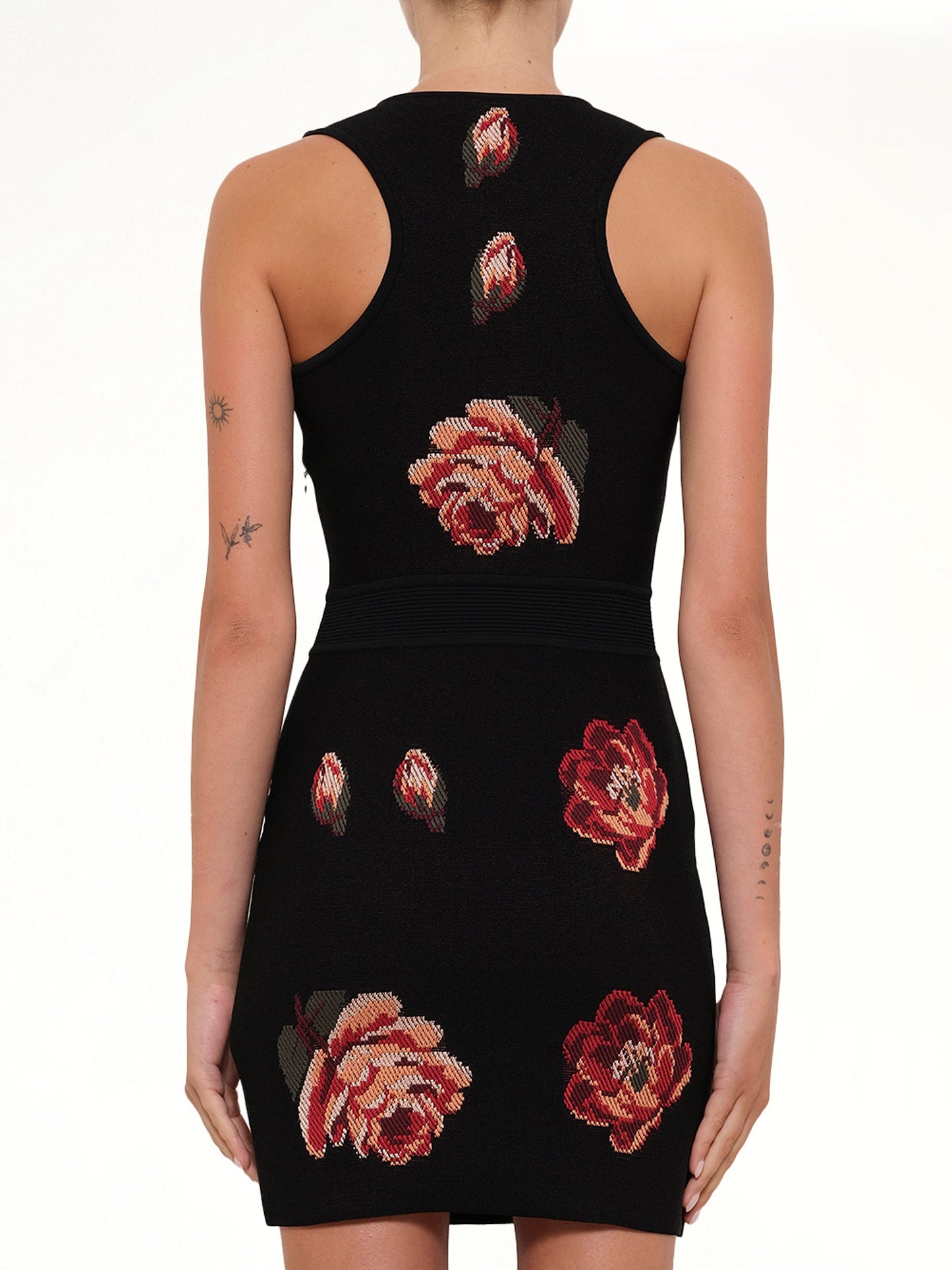ALEXANDER MCQUEEN Tapesty Jacquard Mini Dress (Black)