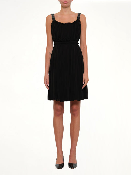 ALEXANDER MCQUEEN Amq Abito Jersey Mini Dress (Black)
