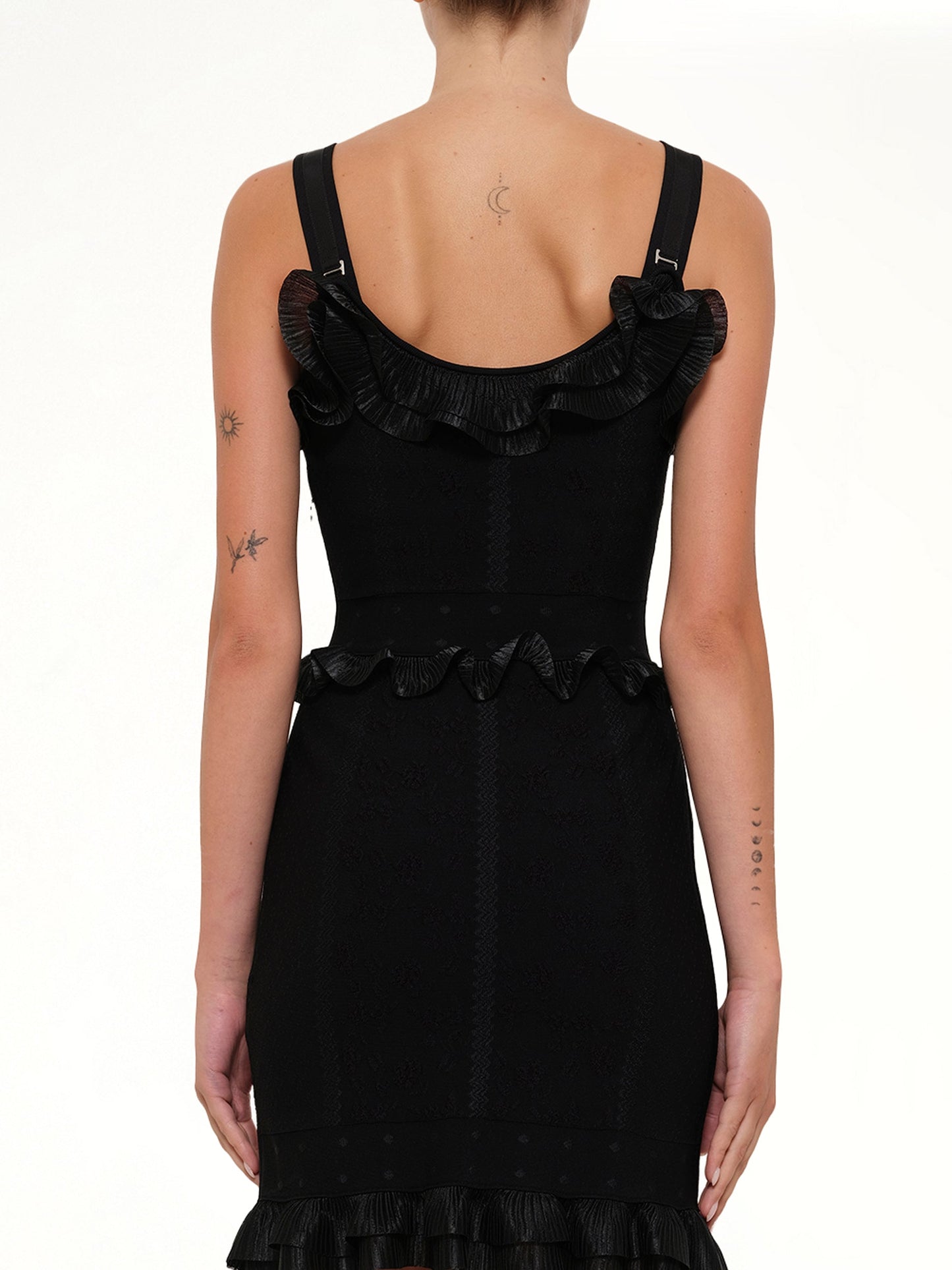 ALEXANDER MCQUEEN Cage Jacquard Mini Dress (Black)