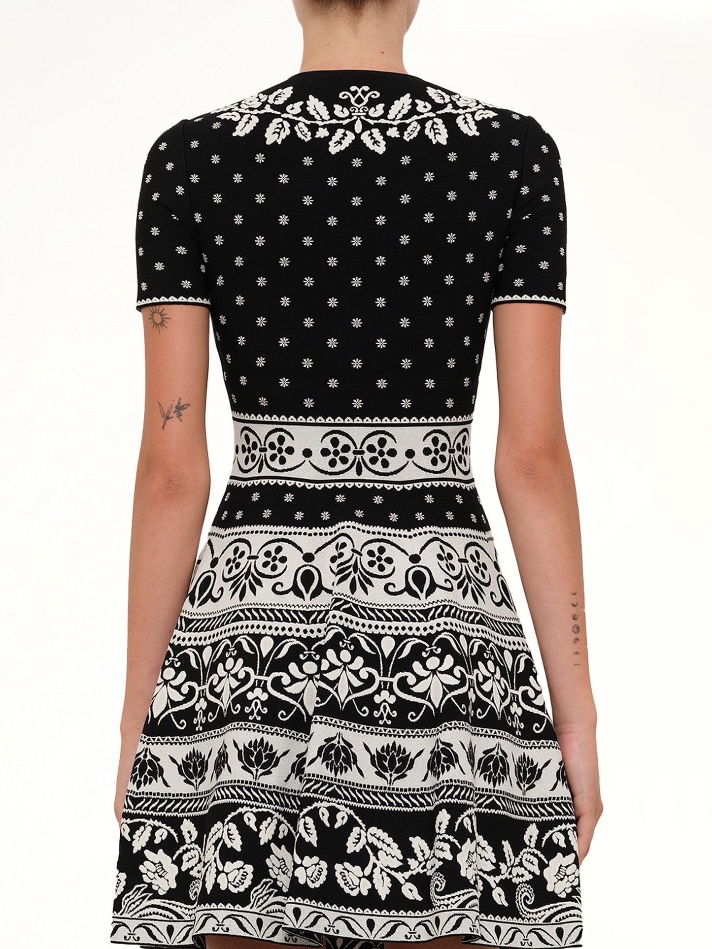 ALEXANDER MCQUEEN Floral Mini Dress (Black)