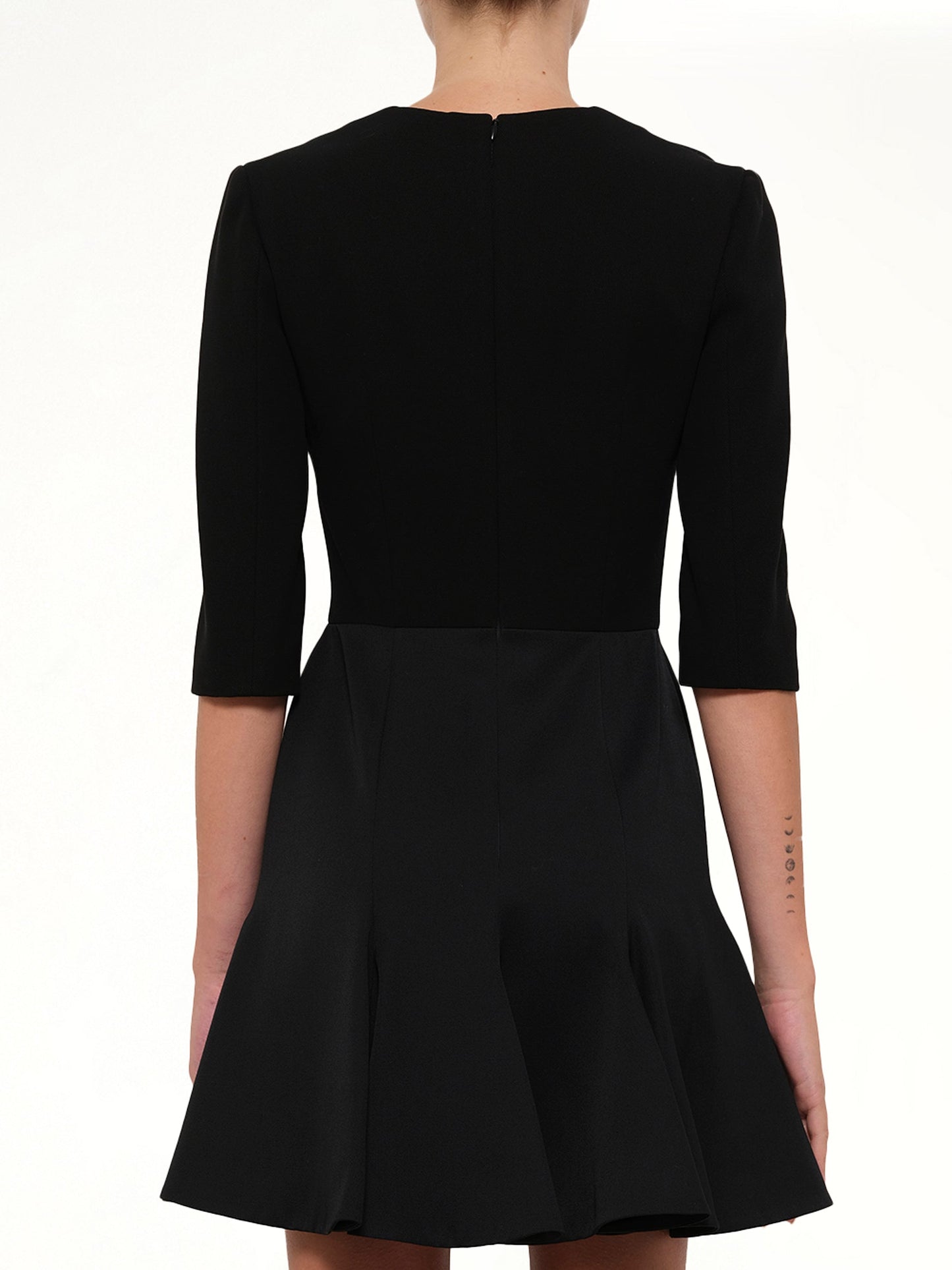 ALEXANDER MCQUEEN Godet Mini Dress (Black)
