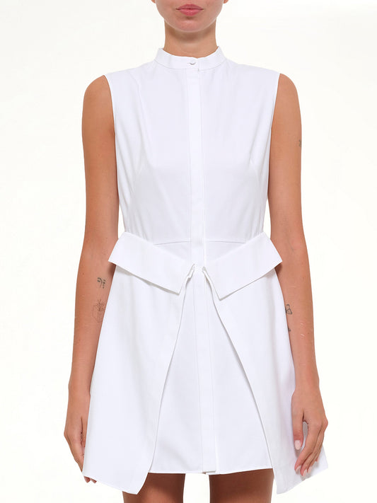 Image of Dresses. Productname: Amq Lyrd Pieced Mini Dress in White colour by brand - ALEXANDER MCQUEEN