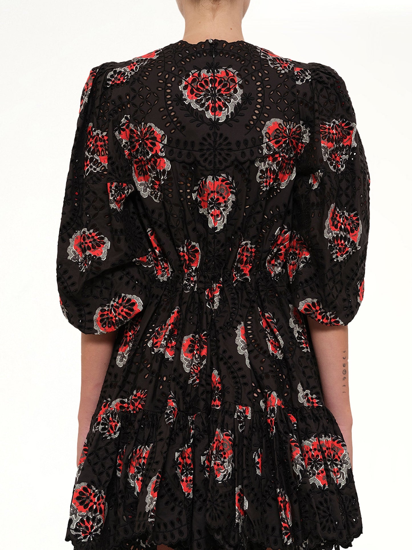 ALEXANDER MCQUEEN Poppy Print Abito Dress (Black)