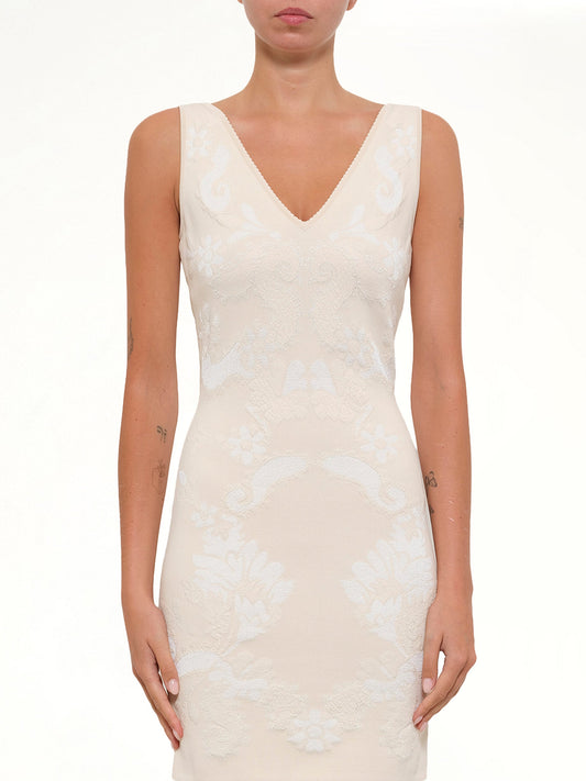 Image of Dresses. Productname: Mini Dress in Beige colour by brand - ALEXANDER MCQUEEN