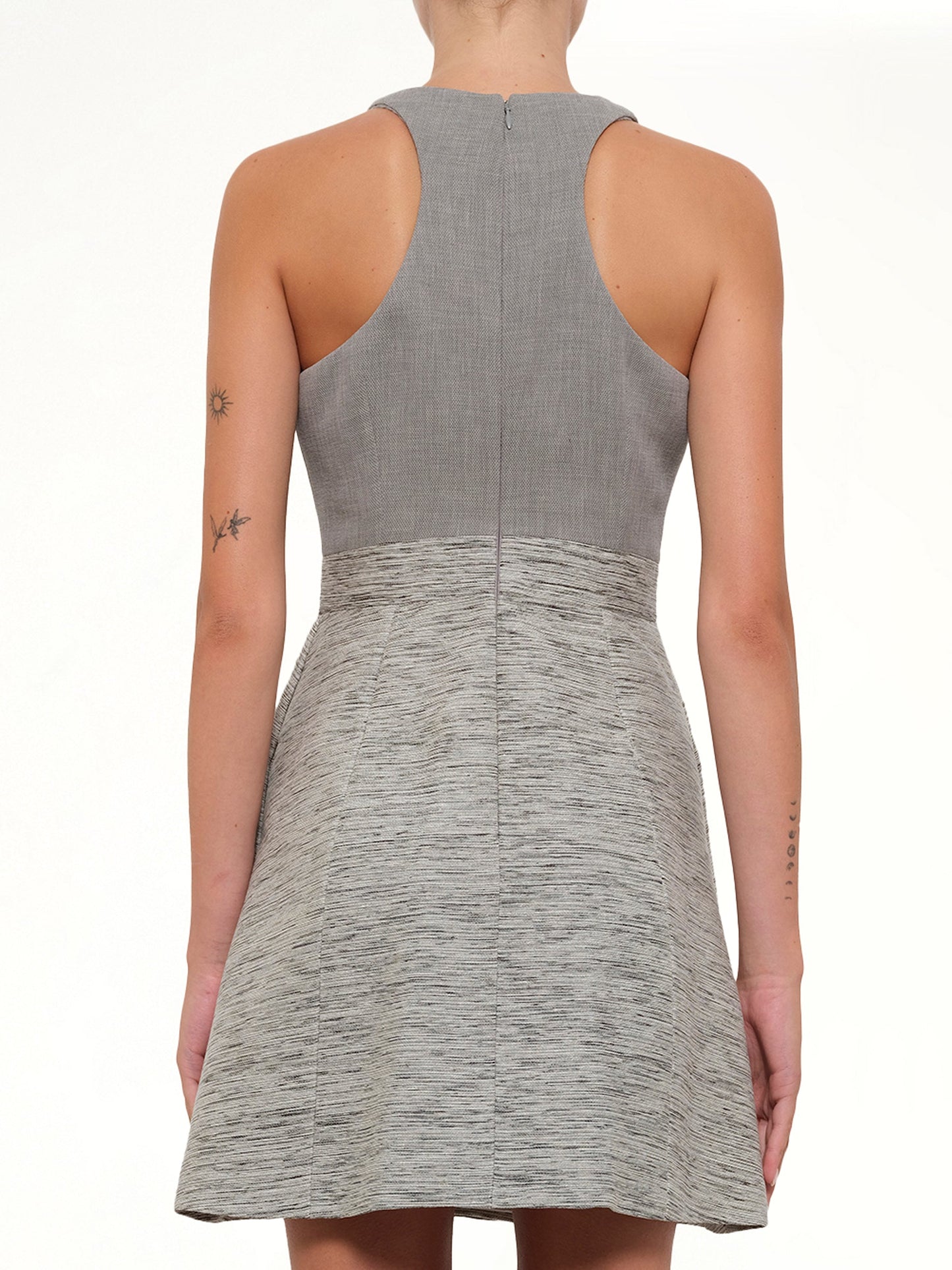 ALEXANDER MCQUEEN Racer Box Pit Dress (Grey)