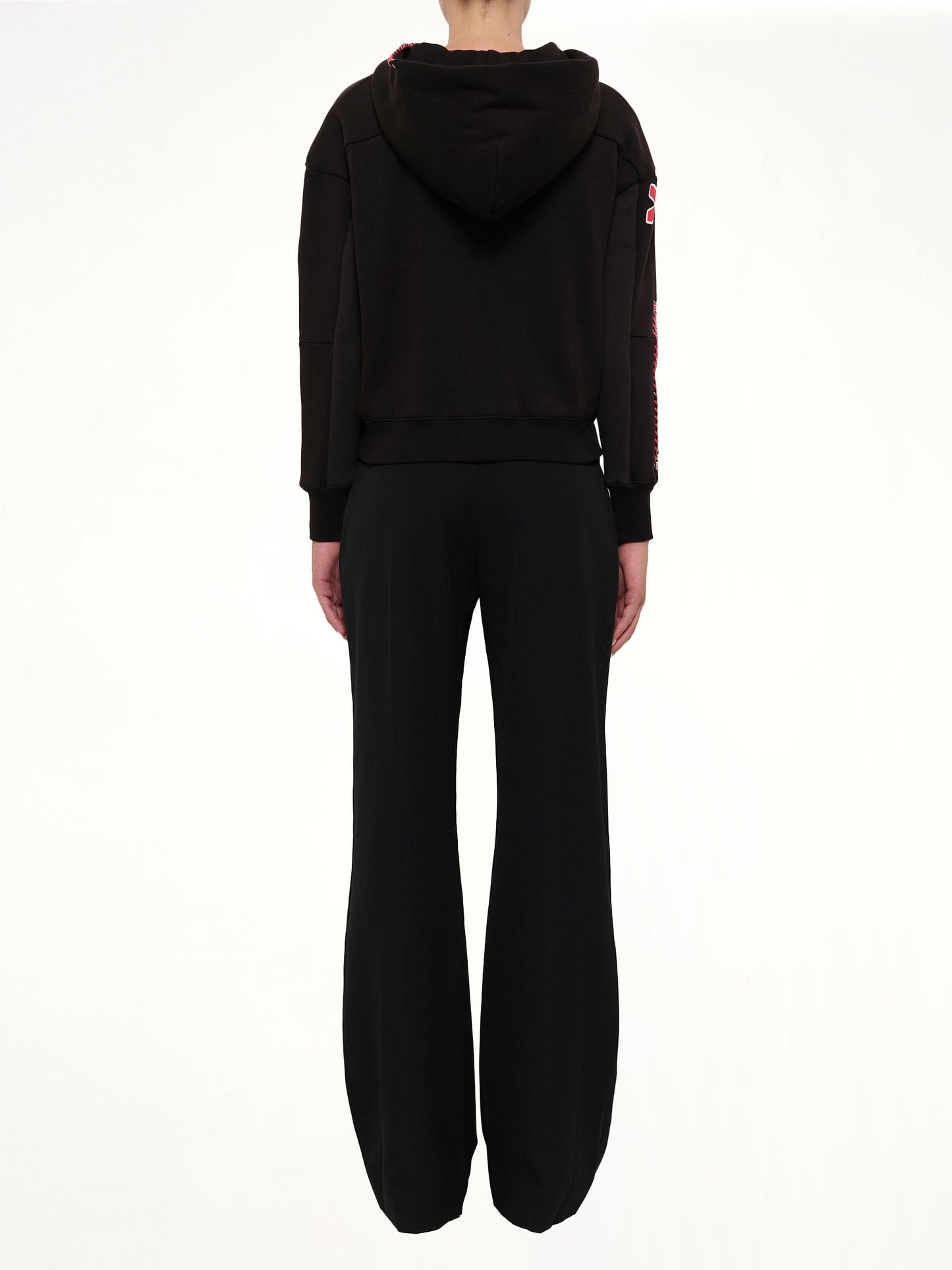 ALEXANDER MCQUEEN Rose Print Hoodies (Black)
