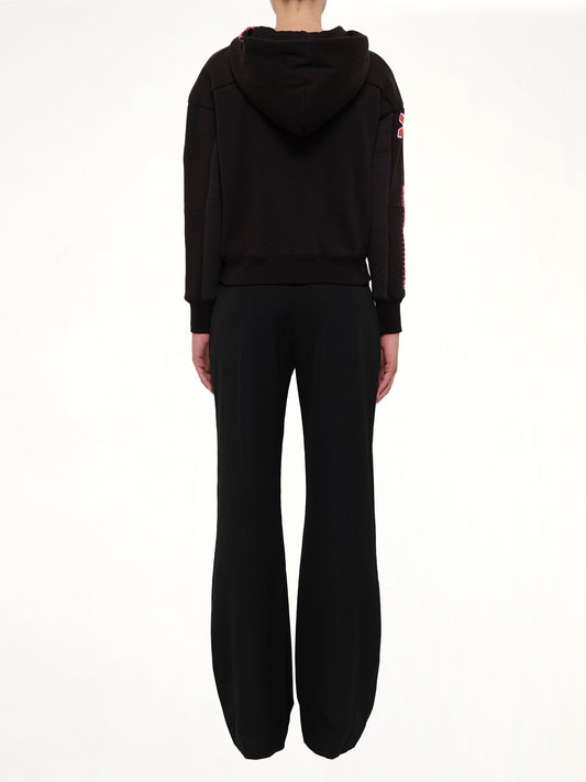 ALEXANDER MCQUEEN Rose Print Hoodies (Black)