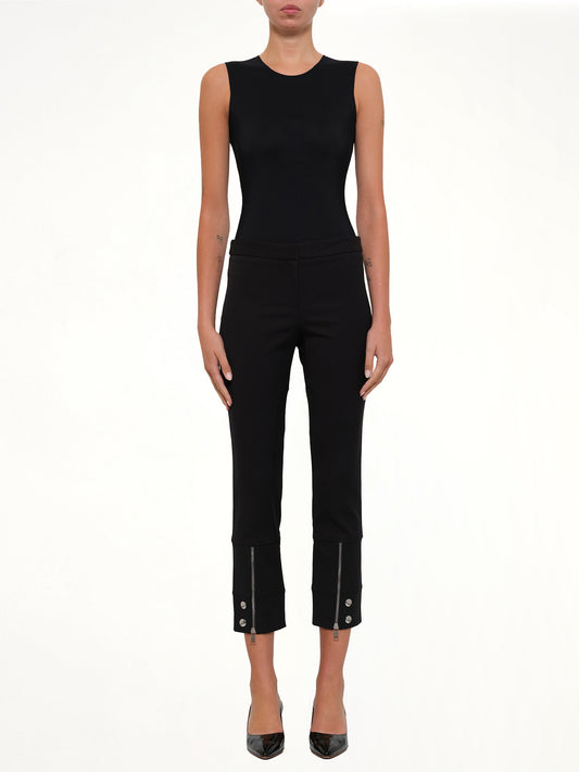 ALEXANDER MCQUEEN Fitted Zip Pants (Black)