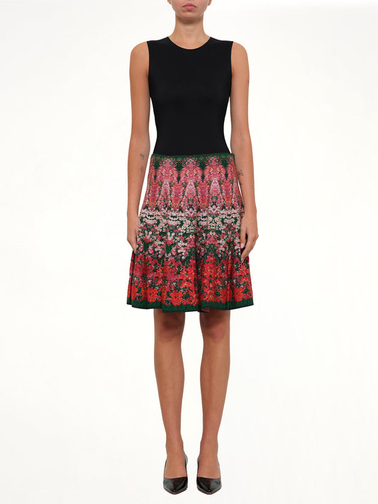 ALEXANDER MCQUEEN Flower Jacquard Mini Skirt (Multicolour)