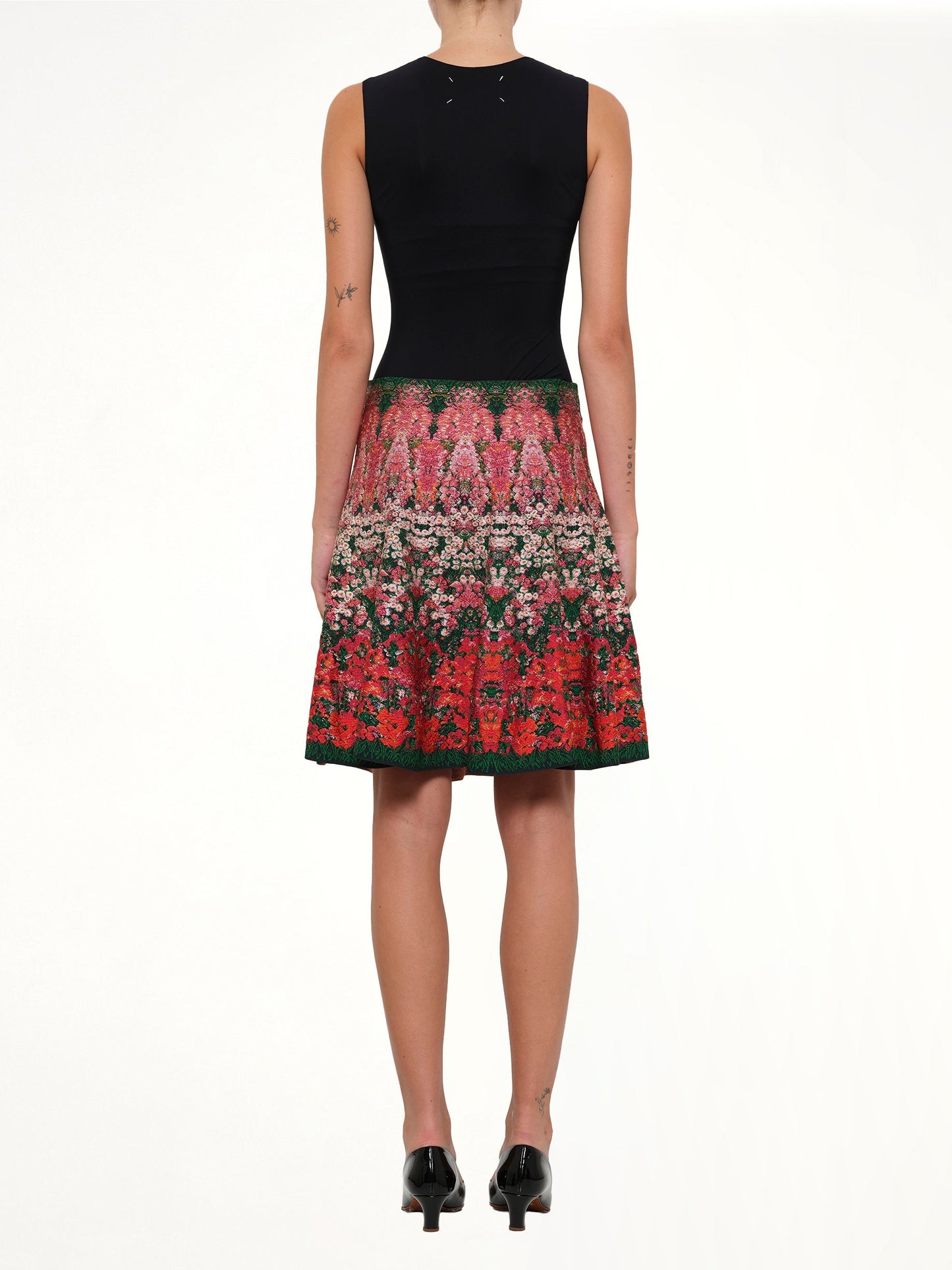 ALEXANDER MCQUEEN Flower Jacquard Mini Skirt (Multicolour)