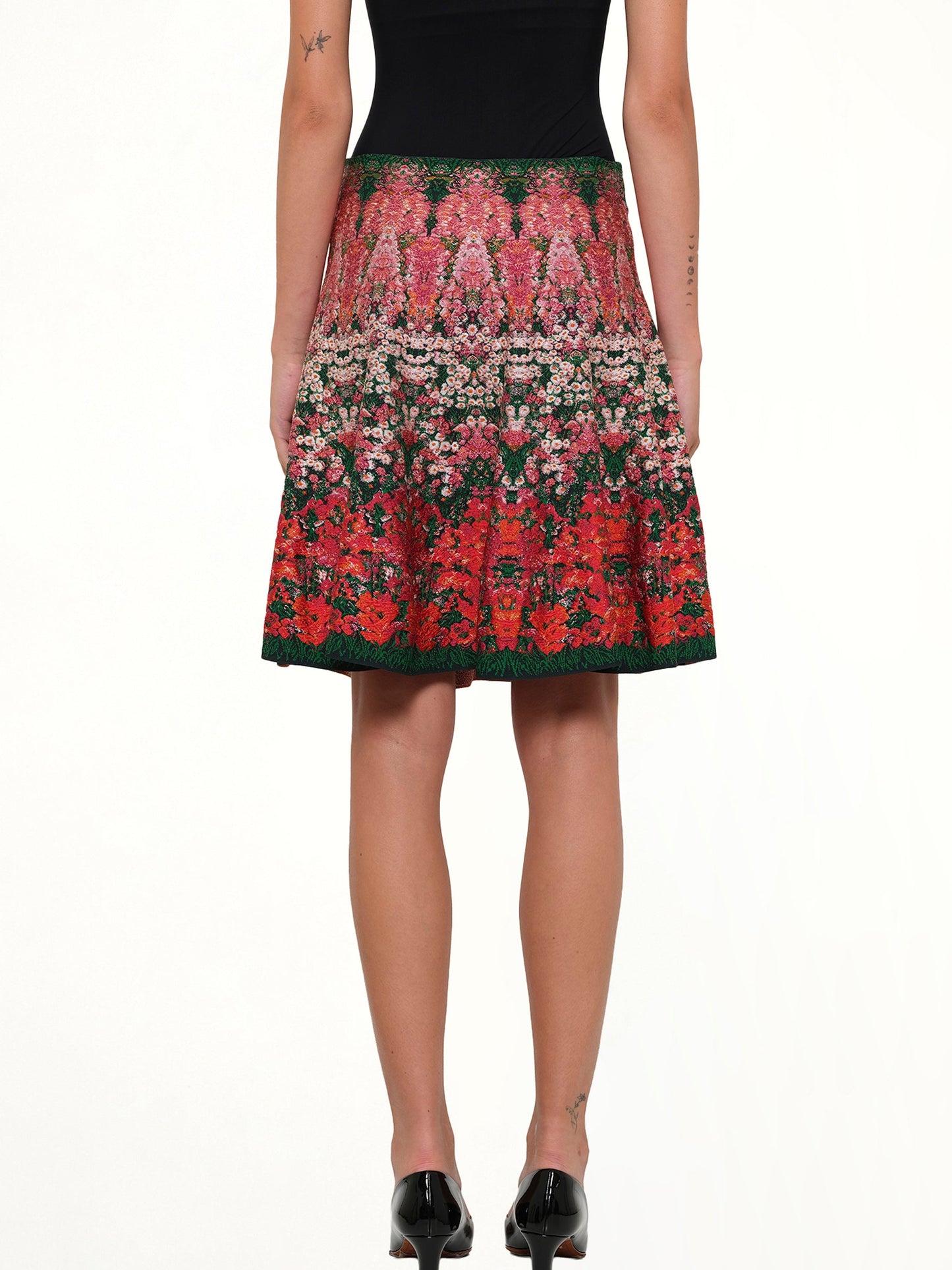 ALEXANDER MCQUEEN Flower Jacquard Mini Skirt (Multicolour)