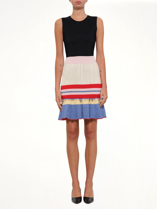 ALEXANDER MCQUEEN Knit Tweed Mini Skirt In Multicolour (Multi)