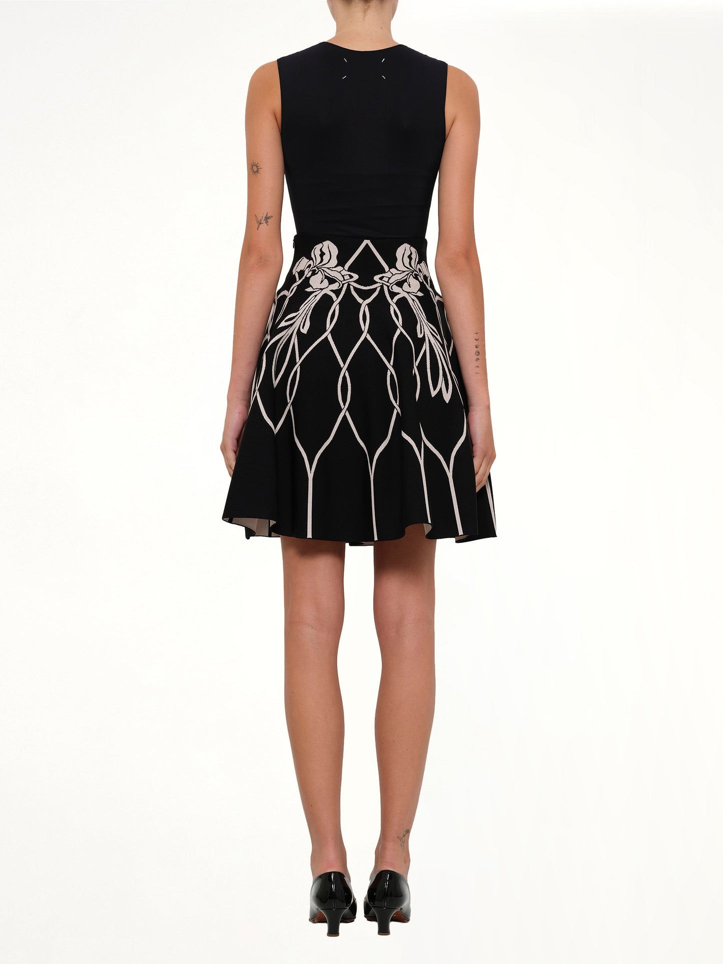 ALEXANDER MCQUEEN Amq Vlm Mini Skirt (Black)