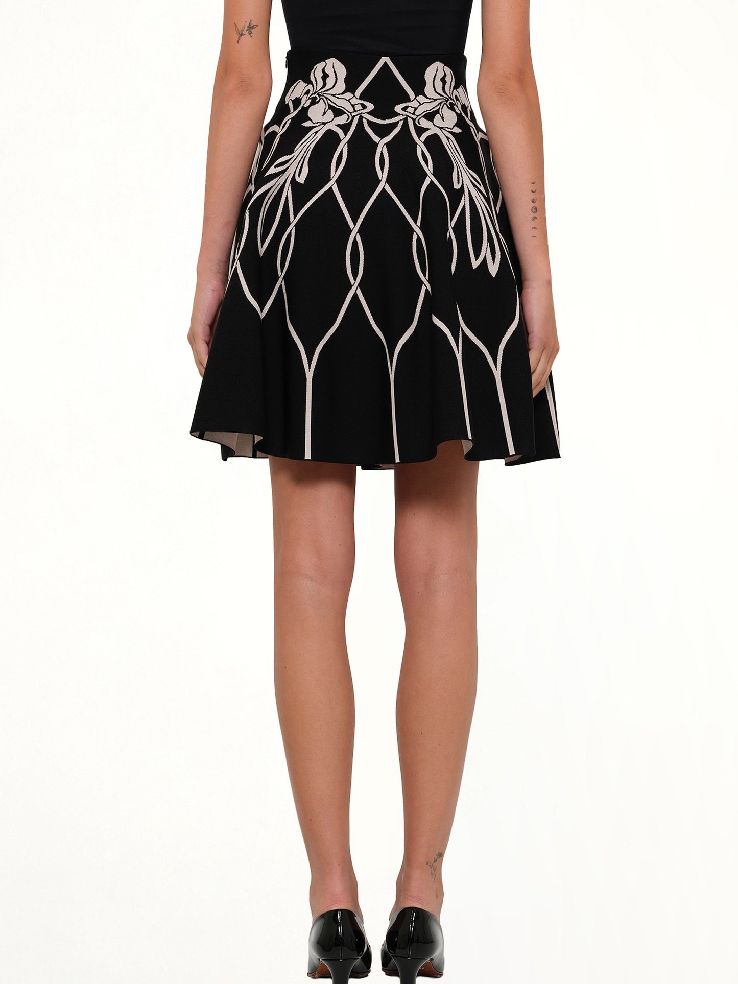 ALEXANDER MCQUEEN Amq Vlm Mini Skirt (Black)
