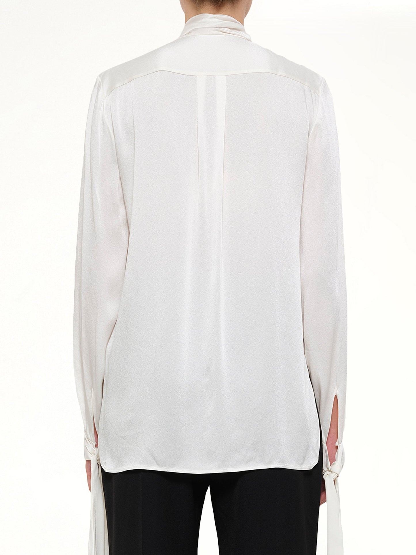 ALEXANDER MCQUEEN Fluid Satin Shirt (White)