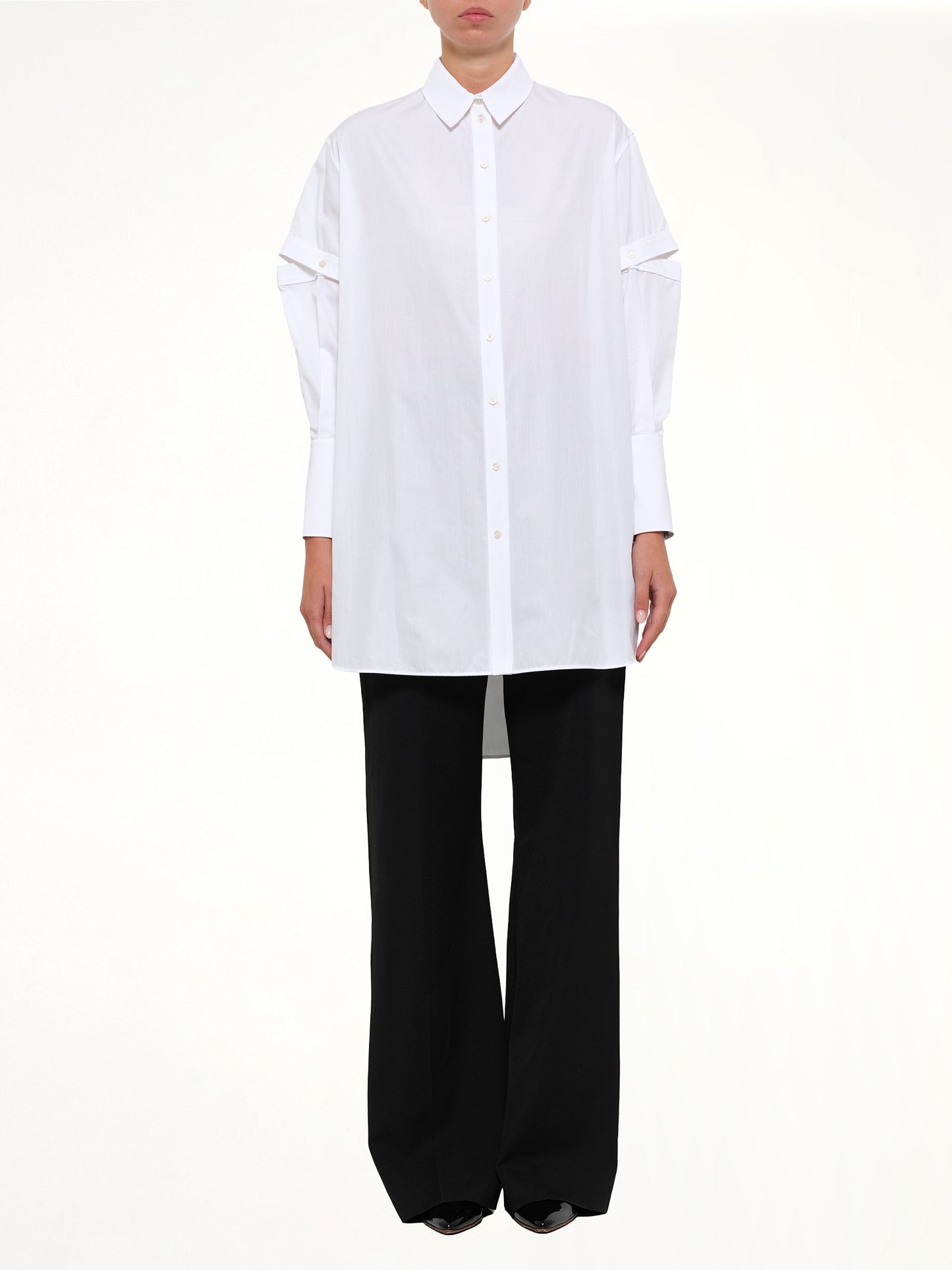 ALEXANDER MCQUEEN Amq Slash Sleeve Shirt (White)