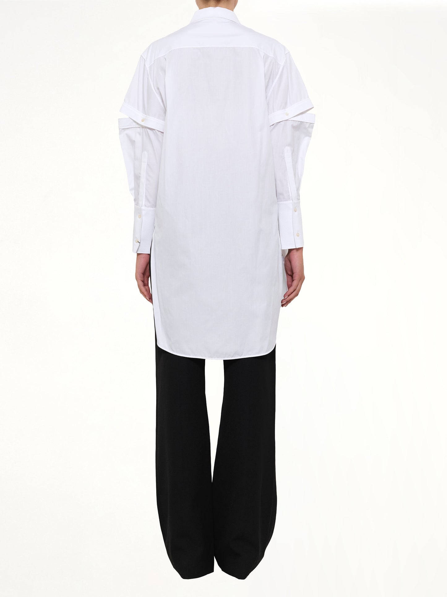 ALEXANDER MCQUEEN Amq Slash Sleeve Shirt (White)