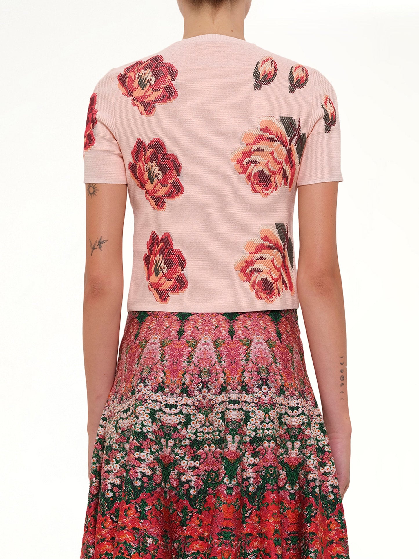 ALEXANDER MCQUEEN Tapesty Rose Jacquard Top (Multicolour)