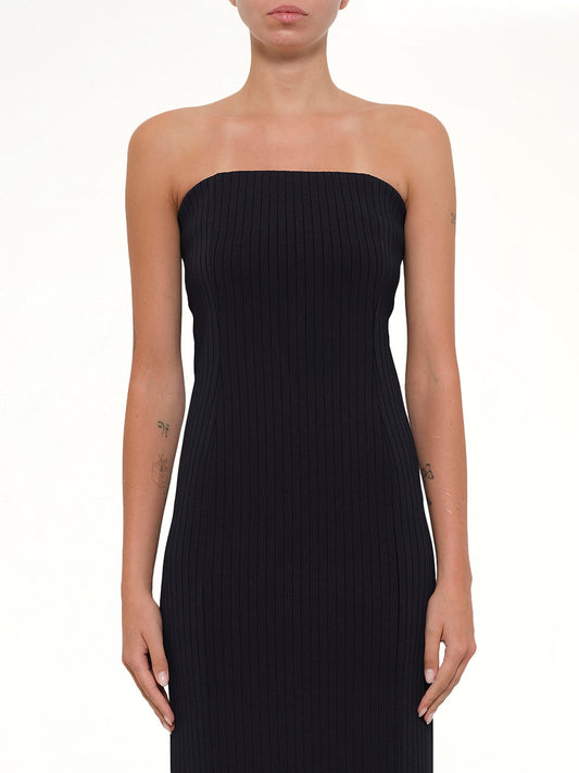 Image of Dresses. Productname: Viscose Rib Long Dress in Blue colour by brand - GIVENCHY