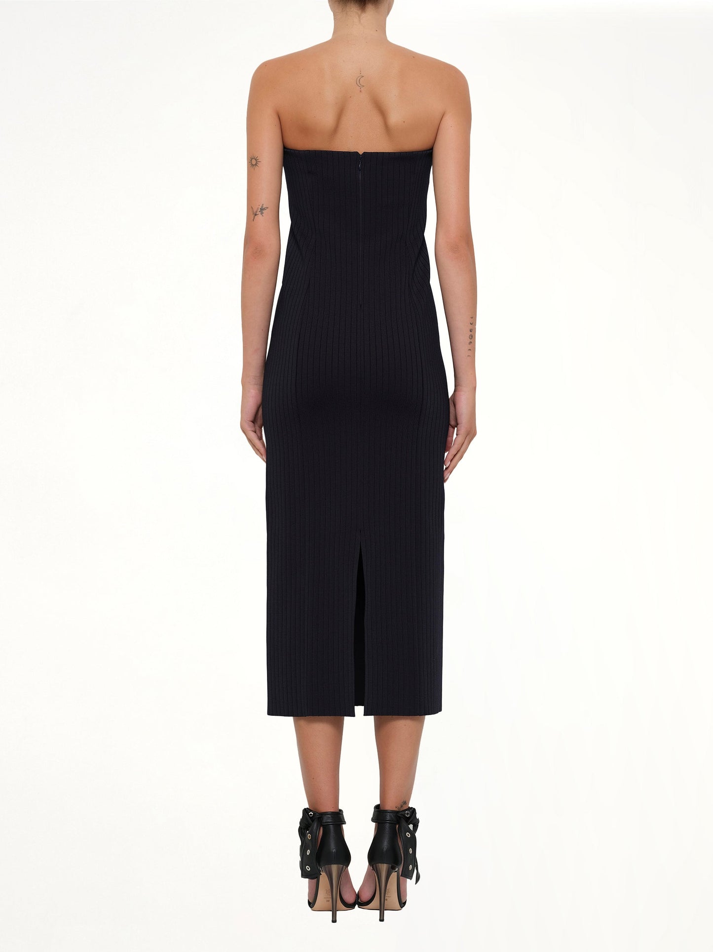 GIVENCHY Viscose Rib Long Dress (Blue)