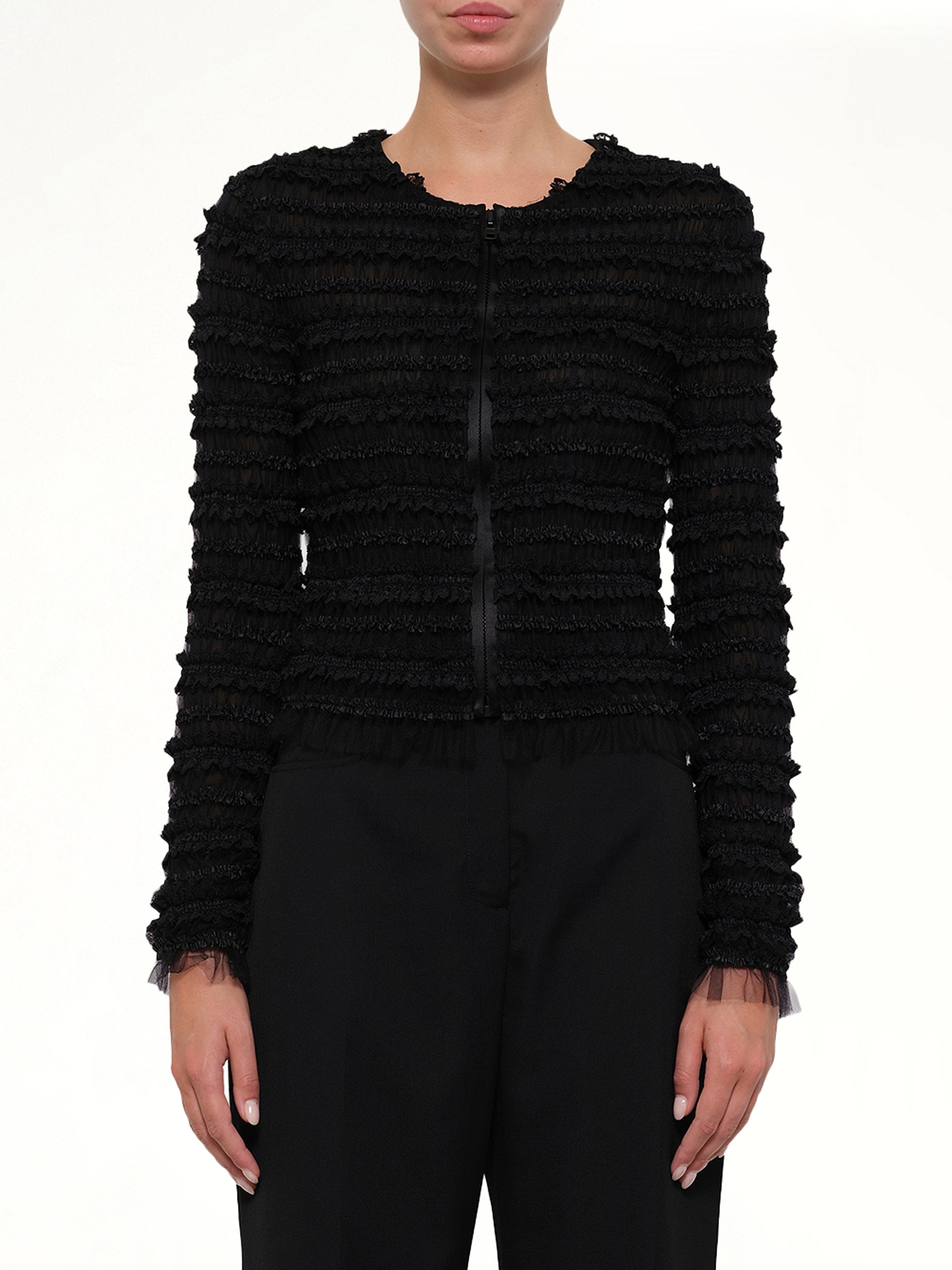 Image of Coats & Jackets. Productname: Silk Jacket in Black colour by brand - GIVENCHY
