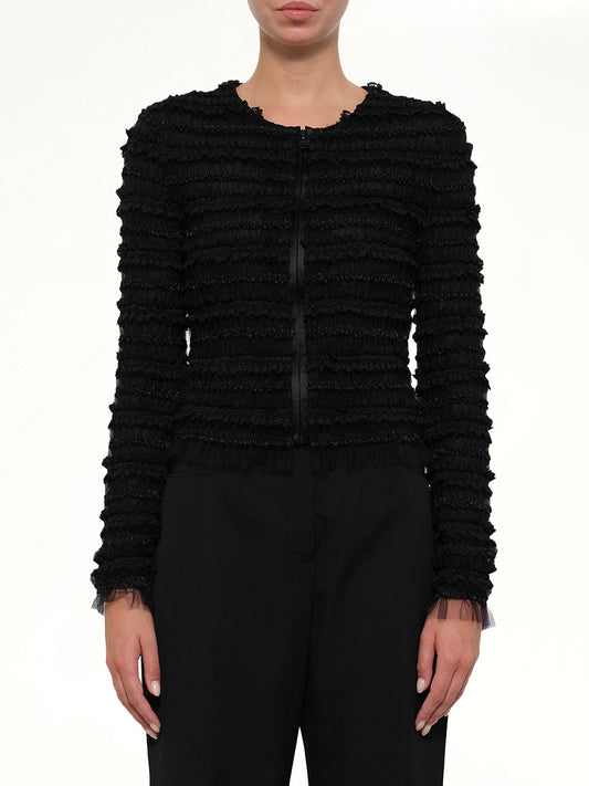 Image of Coats & Jackets. Productname: Silk Jacket in Black colour by brand - GIVENCHY