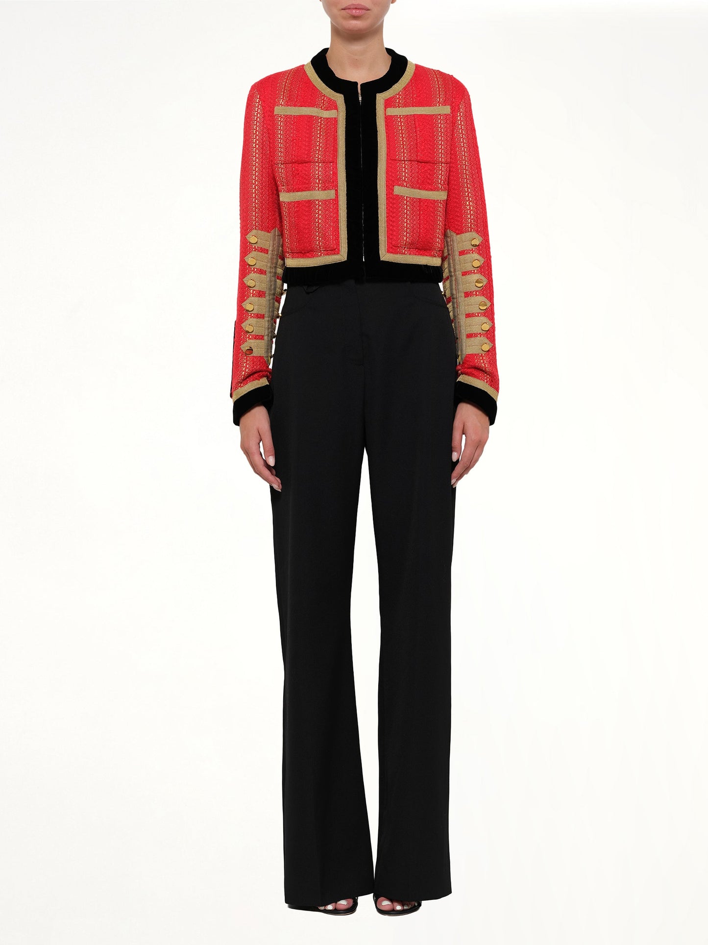GIVENCHY Cropped Jacket (Red)