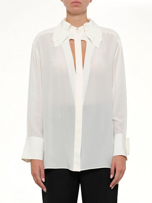 Image of Shirts. Productname: Cut Out Tailoring Shirt in White colour by brand - GIVENCHY